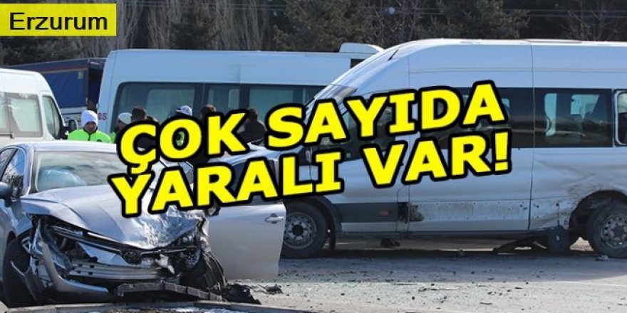 Erzurum'da Trafik kazasında yaralanan 5 kişi itfaiye tarafından kurtarıldı