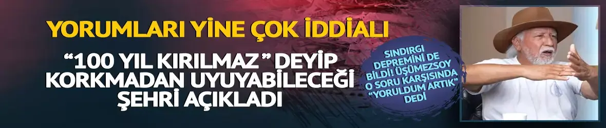 Yıl verip, Türkiye'de en rahat uyuyacağı şehri açıkladı