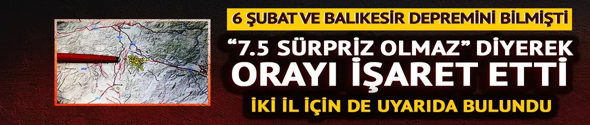 6 Şubat depremlerini ve Balıkesir depremini önceden tahmin etmişti!
