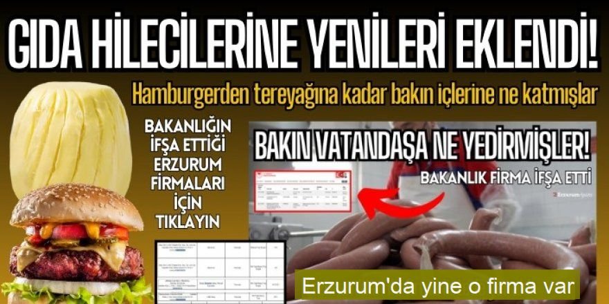 Listede yine Erzurum'dan o firma: Karakoçlar Et Ürünleri
