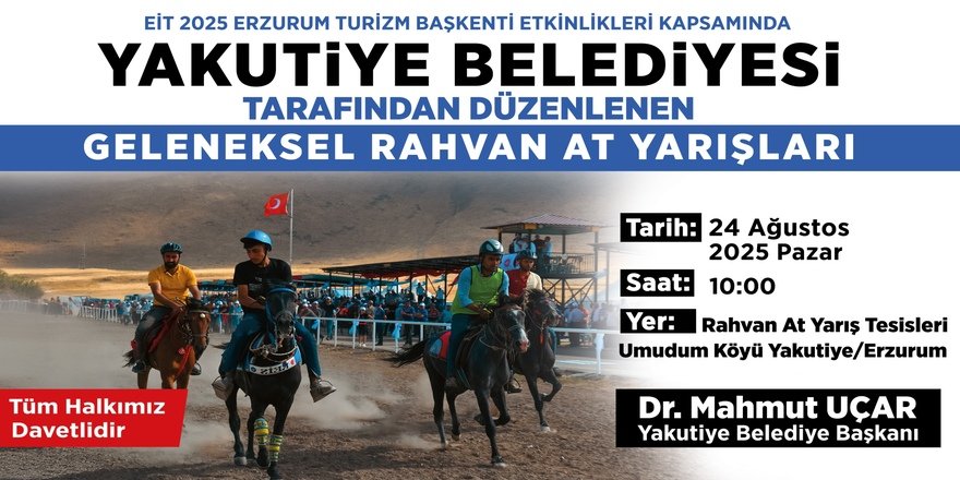 Erzurum'da Tarihi yarış 24 Ağustos'ta