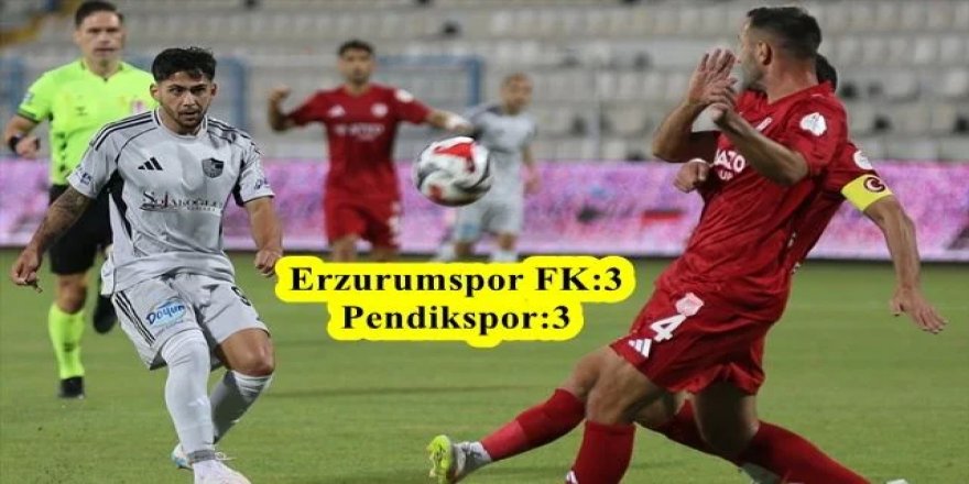 Erzurumspor FK'dan şok beraberlik