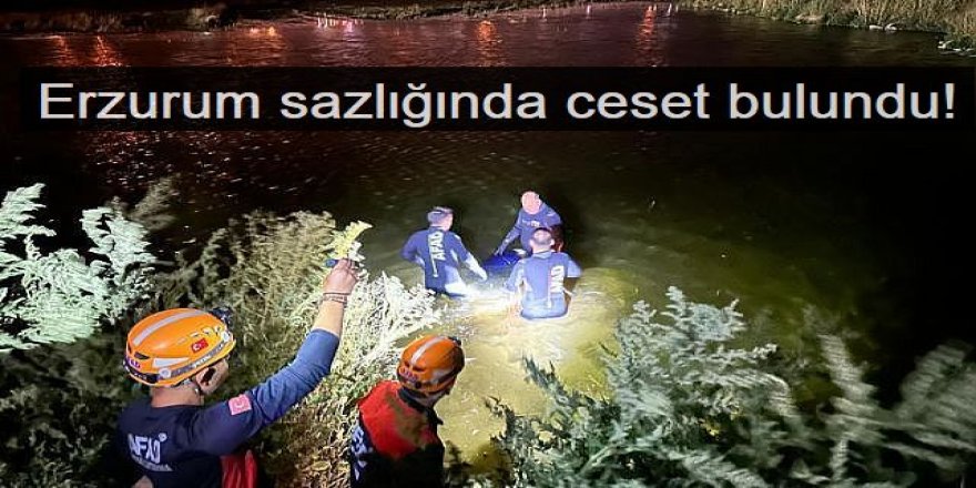 Erzurum sazlığında ceset bulundu!