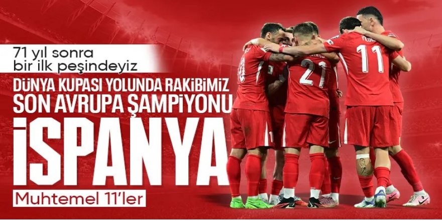 Türkiye - İspanya: Muhtemel 11'ler