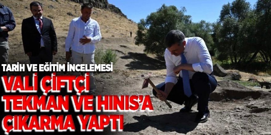 Vali Mustafa Çiftçi, 5 Bin Yıllık Hnıs Parmaksız Kale Höyüğü’nde İncelemelerde Bulundu