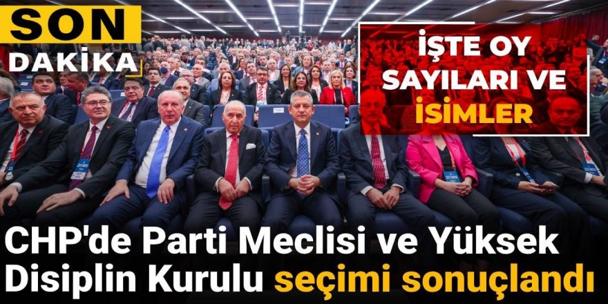 CHP'de Parti Meclisi ve Yüksek Disiplin Kurulu seçimi sonuçlandı