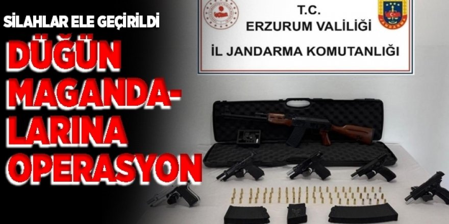 Horasan'da düğün magandalarına operasyon: 6 gözaltı