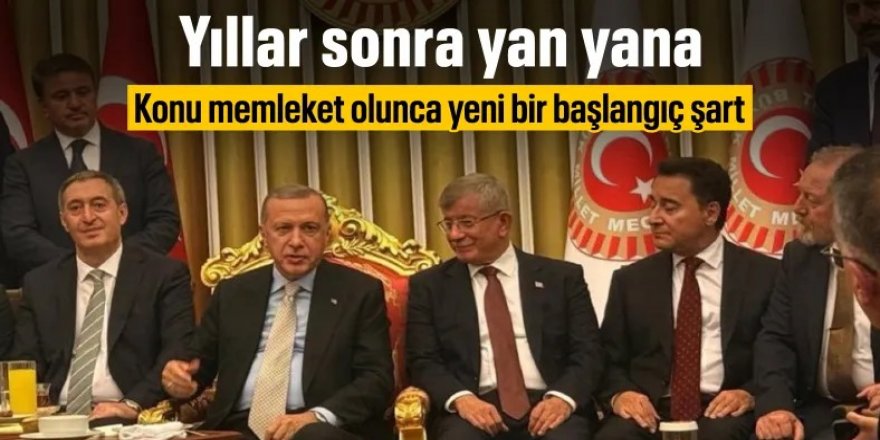 Erdoğan Ali Babacan ve Ahmet Davutoğlu yıllar sonra yan yana
