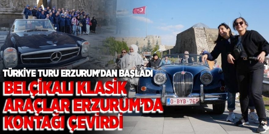 Klasik otomobiller doğu Anadolu yollarında