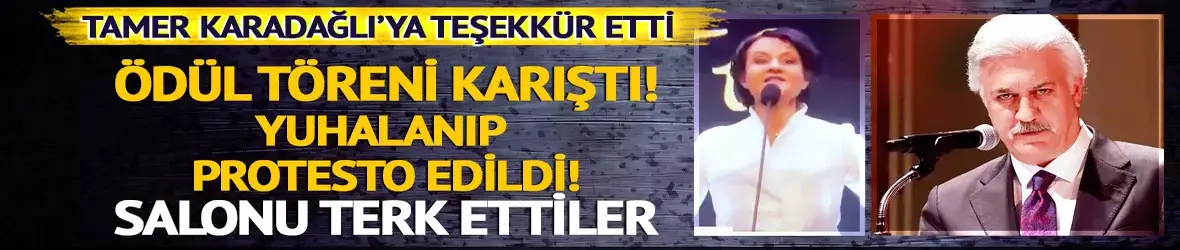 Sükun Işıtan sahnede Tamer Karadağlı'ya teşekkür edince yuhalandı!