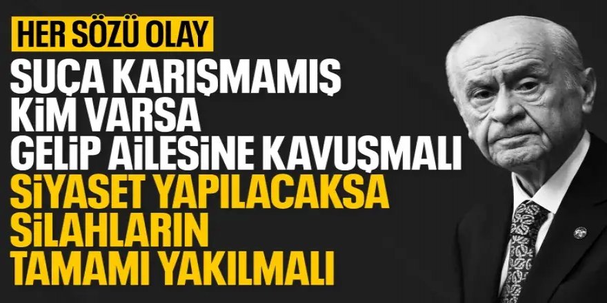 Bahçeli: Gerekirse komisyon İmralı'ya gitsin