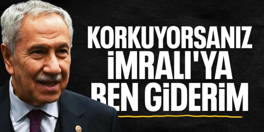 Arınç: Gerekirse İmralı’ya ben gider Öcalan’la görüşürüm
