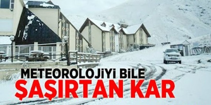 Erzurum'a Ekim karı