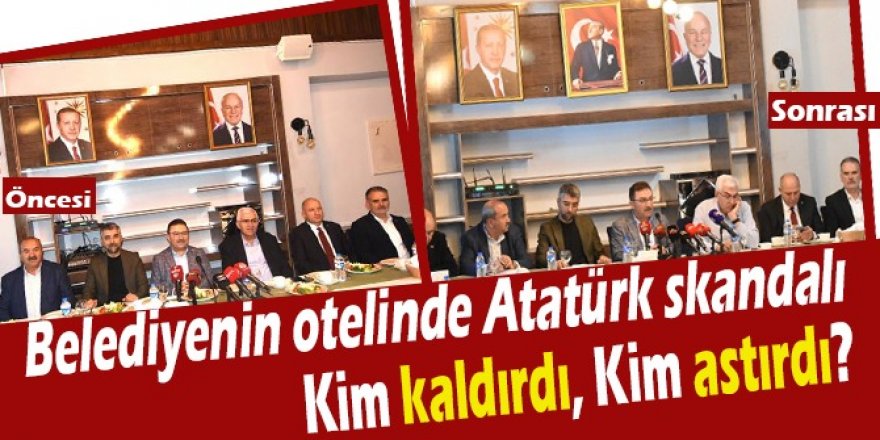 AK Partinin müjdeli toplantısında, Atatürk skandalı