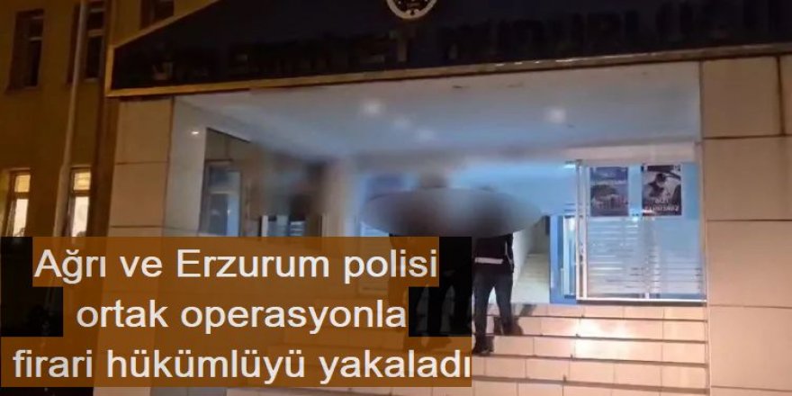 Ağrı ve Erzurum polisi ortak operasyonl