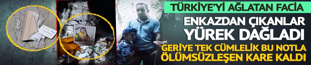 Aile faciasından geriye kahreden bu notla fotoğraf kaldı!