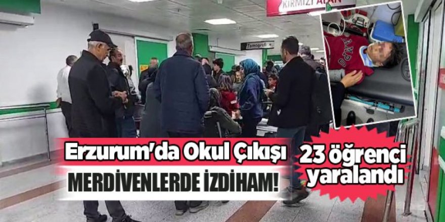 Erzurum'da okul çıkışında korkunç olay! 23 öğrenci yaralandı