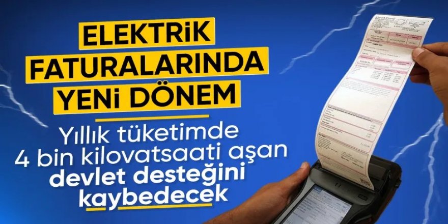 Elektrik faturalarında yeni düzenleme kararı Resmi Gazete'de