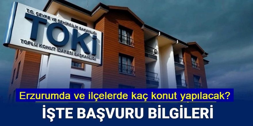 Erzurumda ve ilçelerde kaç konut yapılacak?
