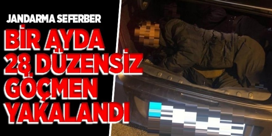 Erzurum'da Bir ayda 28 düzensiz göçmen yakalandı