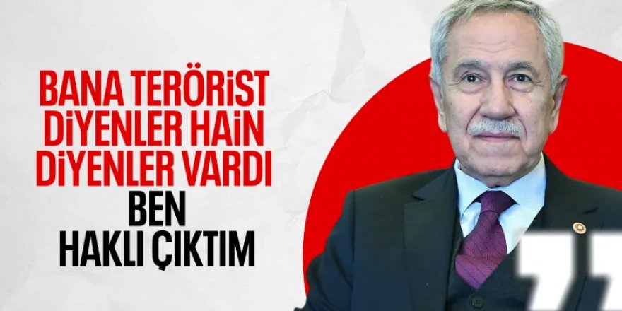 Arınç'tan Bahçeli'ye 'Demirtaş' tepkisi: Özür dilenirse hakkımı helal ederim
