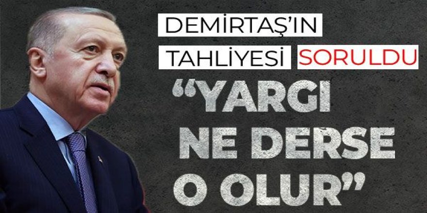 Cumhurbaşkanı Erdoğan'dan Selahattin Demirtaş yorumu