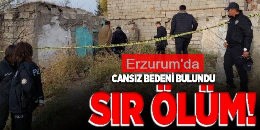 Erzurum'da bir kişi metruk binada ölü bulundu