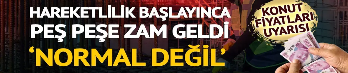 Hareketlilik başlayınca peş peşe zam geldi