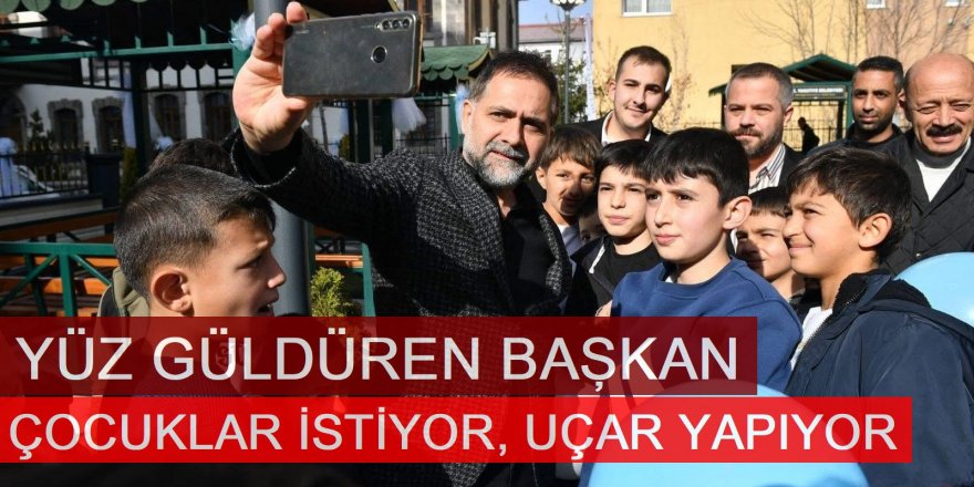 Başkan Uçar, çocukların park düzenlemesine kayıtsız kalmadı.