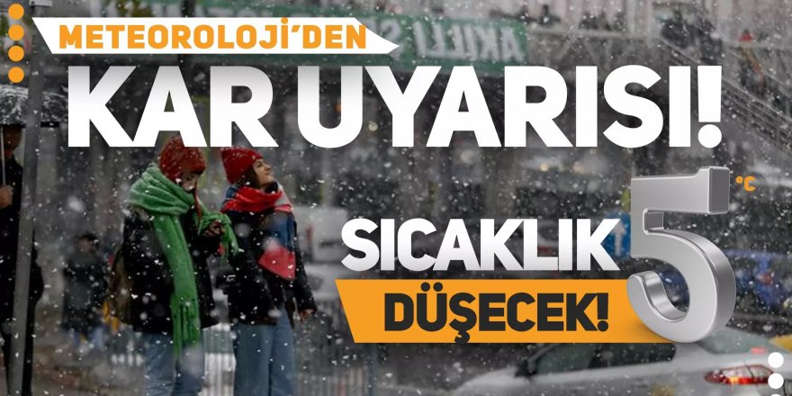 Sıcaklıklar düşecek, kar yağışı geliyor