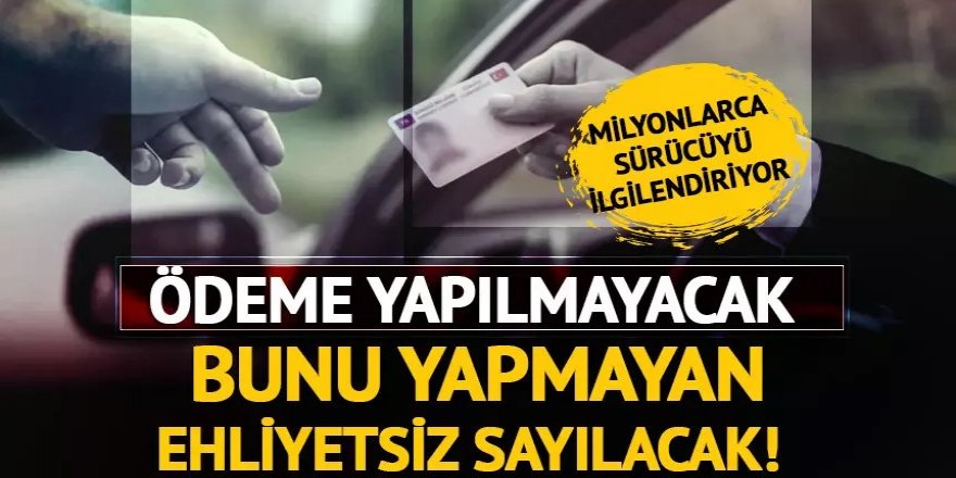 Milyonlarca sürücüyü ilgilendiriyor! Eski ehliyet ile kaza yapana ödeme yok