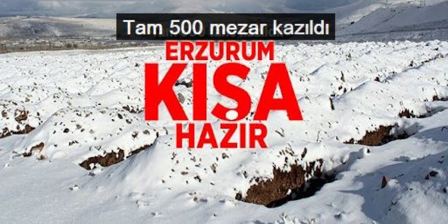 Erzurum'da şimdiden 500 mezar kazıldı