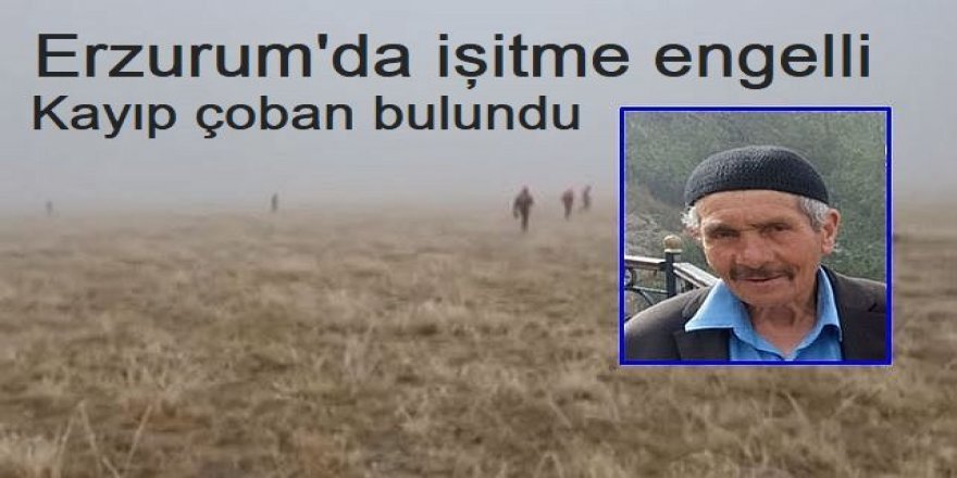 Erzurum'da işitme engelli kayıp çoban bulundu