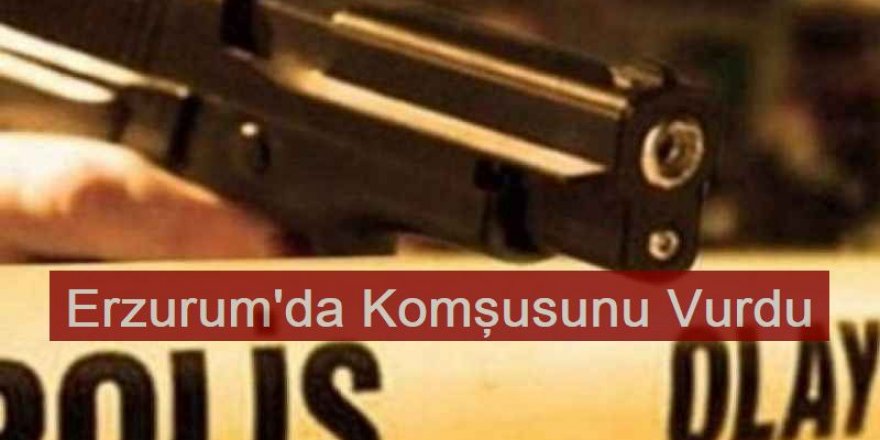 Erzurum'da Komşusunu tabancayla yaraladı: