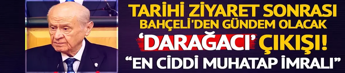 Bahçeli'den İmralı Adası ziyareti hakkında ilk açıklama!