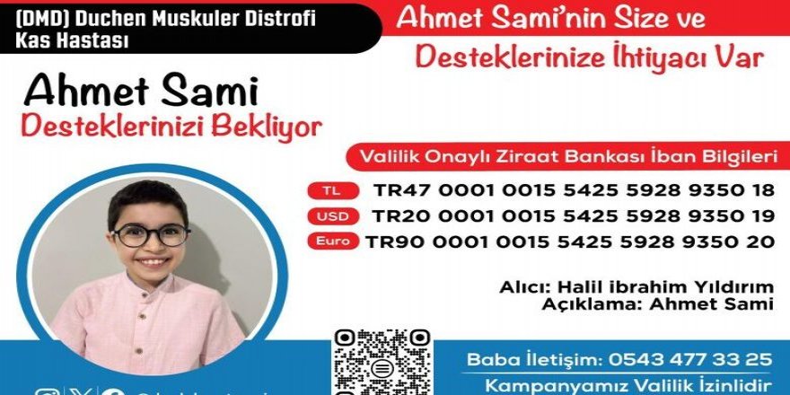 DMD hastası Ahmet Sami için zaman daralıyor