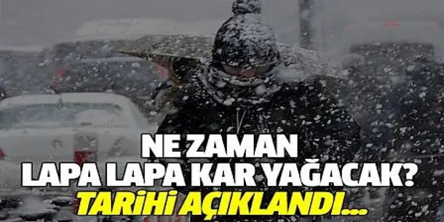 Lapa lapa kar yağacak tarihi açıkladı