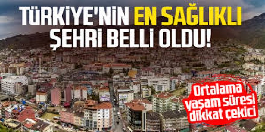 Türkiye'nin en sağlıklı şehirleri belli oldu!