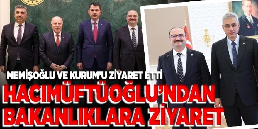 Rektör Hacımüftüoğlu’ndan bakanlıklara ziyaret