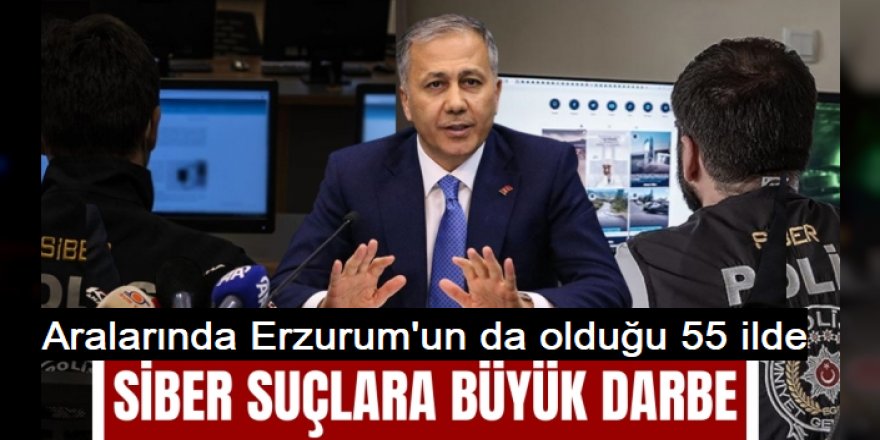 Erzurum ve 54 ilde siber suç operasyonu: 50 tutuklama