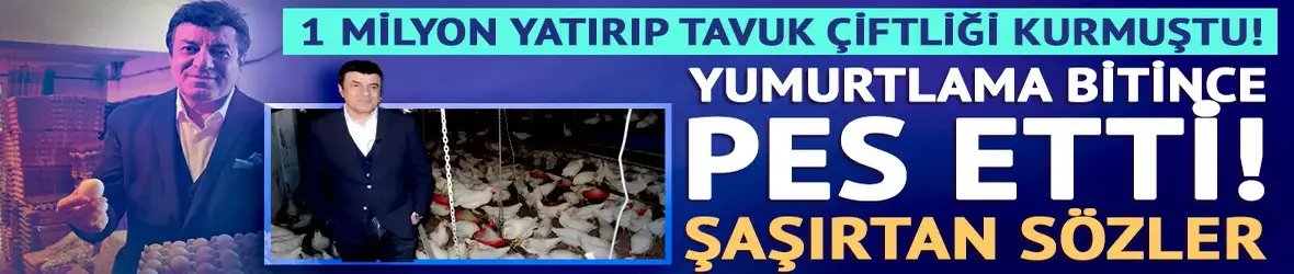 1 milyonluk yatırımla tavuk çiftliği kurmuştu!