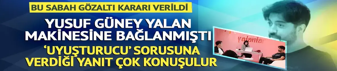 Yusuf Güney'den 'uyuşturucu' sorusuna dikkat çeken cevap!