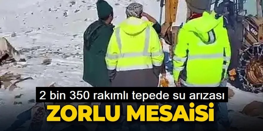 ESKİ ekipleri, 2 bin 350 rakımlı tepede su arızasını gidermek için seferber oldu