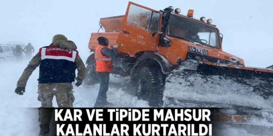 Kars’ta kar ve tipide mahsur kalan 10 kişi kurtarıldı