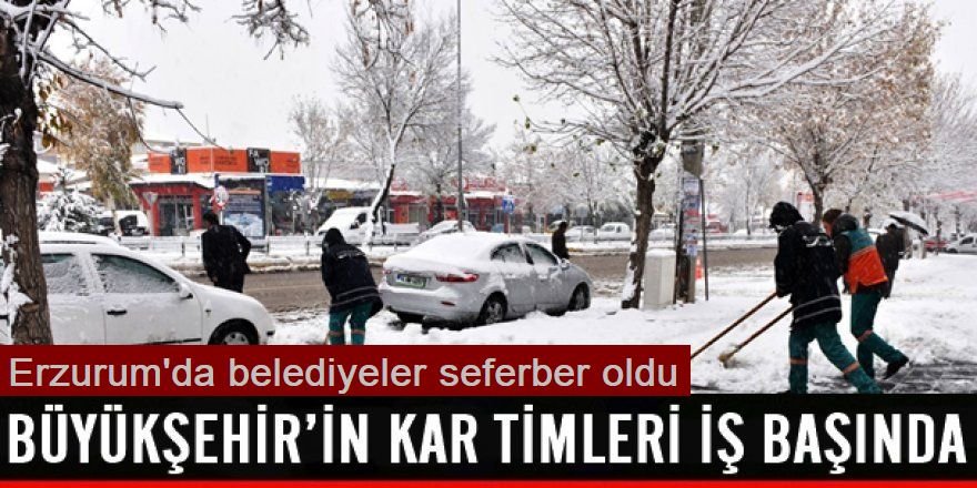 Erzurum'da Kar timleri 7 bin 700 kilometrelik yol ağında görev yapacak