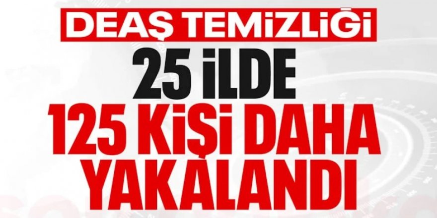 Erzurum ve 24 ilde DEAŞ operasyonu: 125 gözaltı