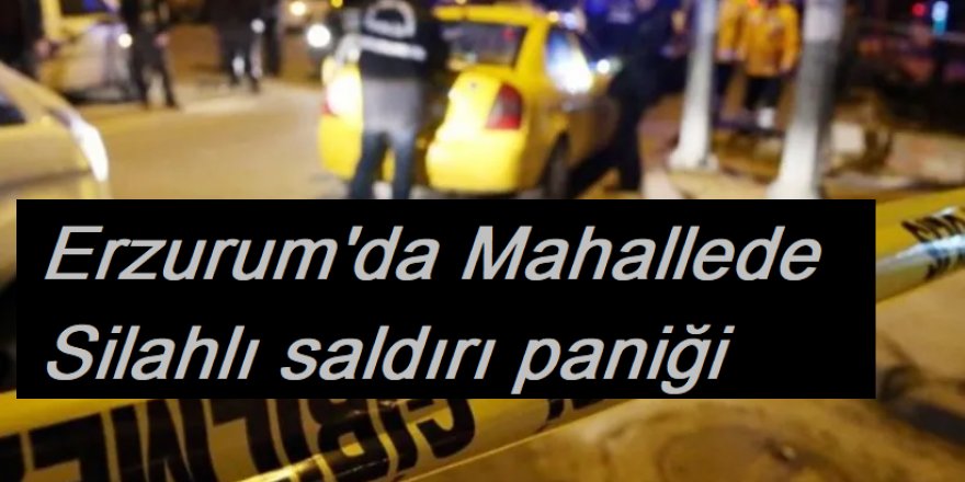 Erzurum'da Mahallede silahlı saldırı paniği