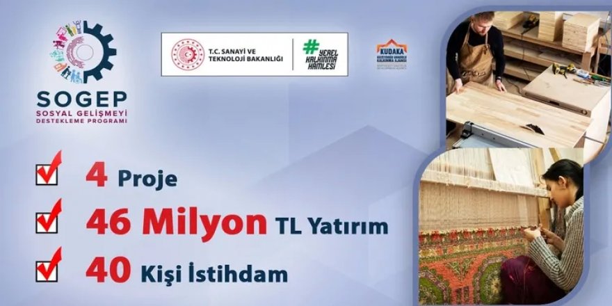 KUDAKA bölgedeki 4 proje için 24 milyon TL destek sağlayacak
