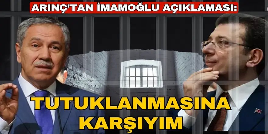 Arınç: Makam sahiplerinin tutuklanmasına karşıyım