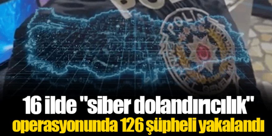 16 ilde "siber dolandırıcılık" operasyonu